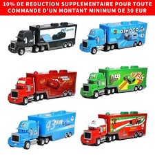 Camion de transport Disney Pixar Cars Lightning McQueen Jackson Storm Mack + Car
