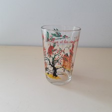 Verre à moutarde Fable de La Fontaine la tortue et les 2 canards 