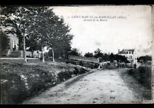 SAINT-MARCEL-en-MARCILLAT (03) BOVINS à l'ABREUVOIR & VILLAS Avenue de la MAIRIE