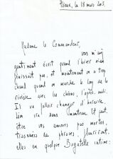 Renaud CAMUS - Lettre autographe signée à Madeleine Chapsal. 