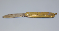 - ANCIEN COUTEAU PLIANT de POCHE LE SABOT FONTENILLE PLAQUETTES LAITON SPORT  D