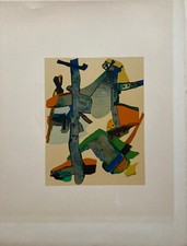 Maurice Esteve Lithographie, abstraction lyrique, cubisme,  fauvisme, abstract