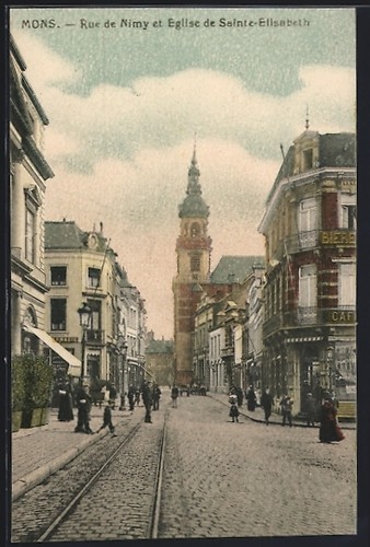 Cpa mons rue nimy et - mons,,