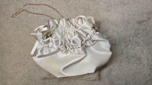 Petit sac main blanc nacré - sac,