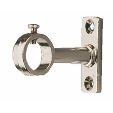 Piton sur platine pour tube de penderie rond - laiton chromé - 25x50 mm BRICOZOR