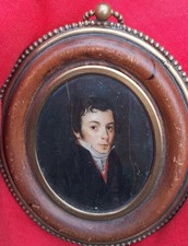 Miniature PORTRAIT Homme NOBLE Noblesse Louis PHILIPPE RESTAURATION XIXe 19e 