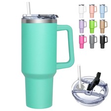 Mug Isotherme 1180 ml - 2‑en‑1 Couvercle | Paille | Acier Inoxydable Thermos