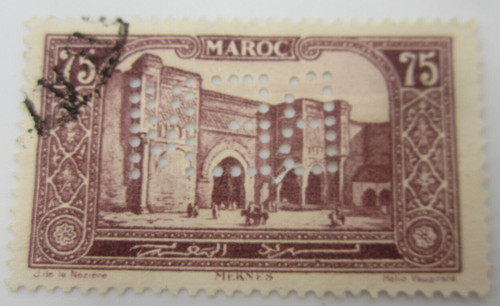 Maroc timbre 115 perfore - timbre, n°