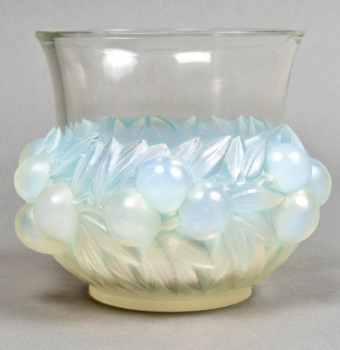 Vase prunes verre opalescent - vase,