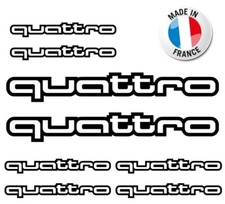 8 STICKERS AUDI QUATTRO, 3tailles différentes.