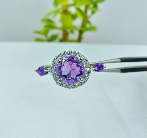 Bague argent améthyste - bague,