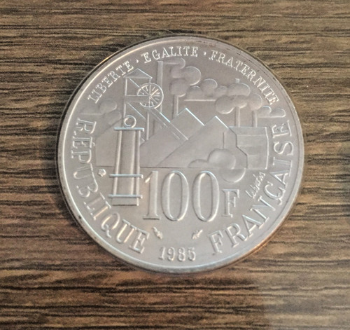 100 francs 1985 zola - 1985, sous