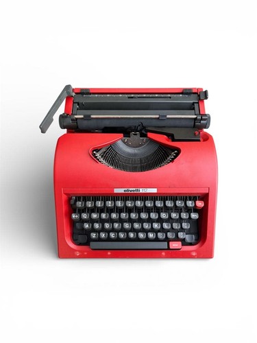 Olivetti 112 red typewriter - olivetti,