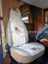 I - Adapté À Fiat Ducato Camping-Car, Siège Housses, MH-164 Lily / Beige Fleur