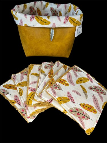 Panier similicuir tissus - similicuir,