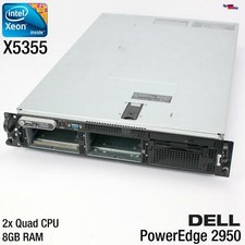 2HE 19 " 48cm Serveur DELL PowerEdge 2950 2x Quad Core X5355 Xeon Computer PC