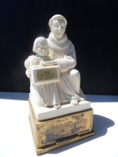 Vintage Saint St Antoine ange queteur church trunk statue tronc église signé MAC