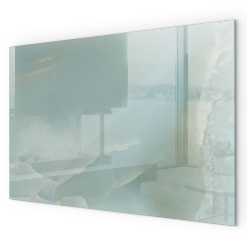 Plaque verre devant - plaque, cheminée