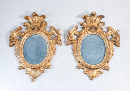 Antica paire miroir encadré - paire,