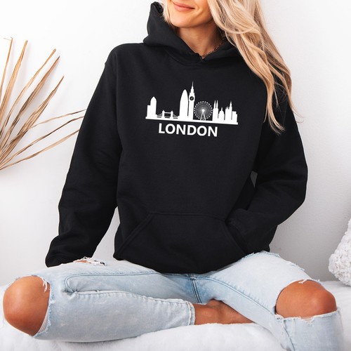 Sweat capuche femme london - à,