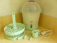 STERILISATEUR STERIL'EXPRESS BEABA TRES BON ETAT COMPLET + BOITE + NOTICE