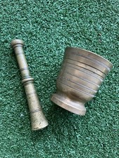 Mortier ancien en cuivre avec pilon 1920 - 2,43kg - rare, déco ou usage cuisine