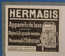 HERMAGIS APPAREIL PHOTO DE LUXE EIDOSCOPE   publicité advert 1929