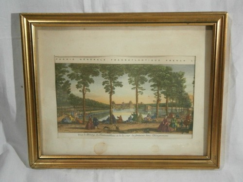 Ancienne gravure sous verre - ancienne,