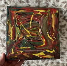 Tableau Peinture Acrylique Sur Toile Signé