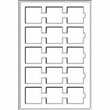 Plateaux L avec 15 cases pour cadres cartonnés jusqu'à 50x50 mm, bleu