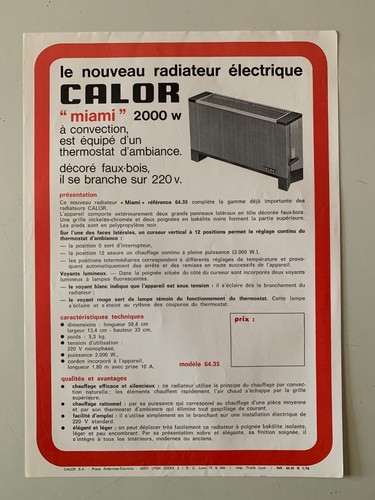Fiche produit calor vintage - vintage,