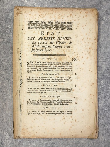 état des arrests rendus - arrests,