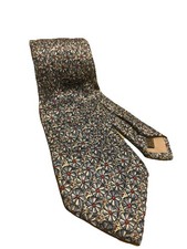Vintage Cravate Richel Design 100% Soie Bleu multicolore Made In Spain