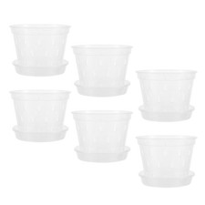  6 PCS Pot Transparent Orchidée Cache-pot Pour Plantez Des Tasses Pépinières