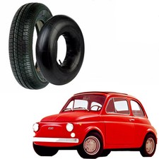 4 x pneus 125 R12 63S VEERUBBER V313 FIAT 500 ÉPOQUE + 4 CHAMBRES À AIR 2025