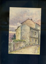 DESSIN AQUARELLE VILLAGE DE