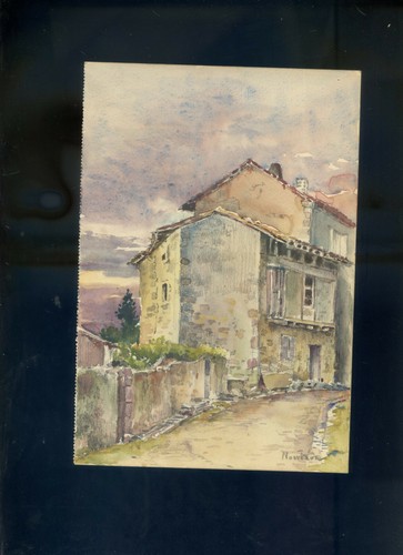 Dessin aquarelle village - aquarelle,