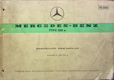 1959 MERCEDES 180 A  CATALOGUE