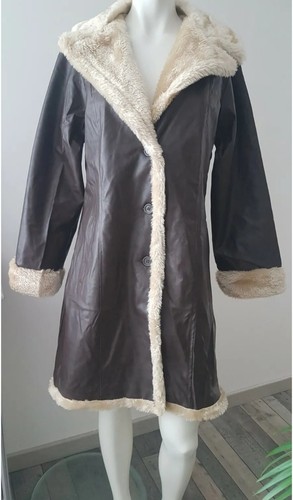 Manteau long neuf col - , fausse