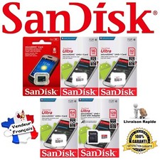 Carte Mémoire SANDISK Micro SD SDHC SDXC ( Capacité : 8 16 32 ou 64 Go Gb Giga )