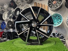 4X R17 Pouces 5X100 Jantes Noires Poli Style Skoda Vega: S'adapte À Scala Fabia