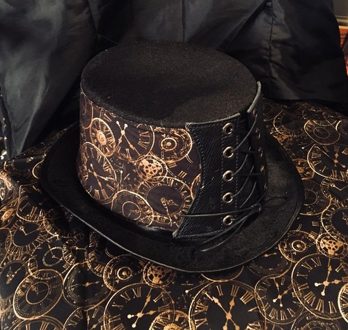 Montre steampunk chapeau haut - montre,