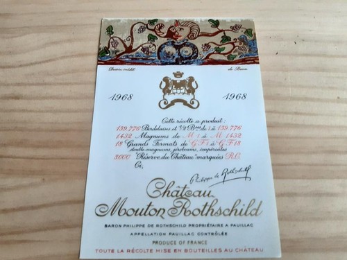 étiquette vin chateau mouton - chateau,