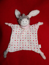 Doudou Plat STERNTALER Ane  Grelot Gris Blanc Rose 