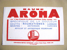 Ancien Buvard Baume AROMA Douleur rhumatismes / Produit Pharmaceutique