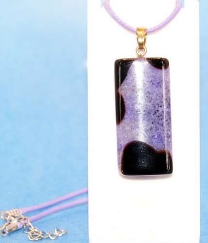 Pendentif agate rectangle - agate,