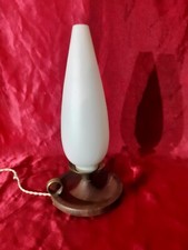 Ancienne  Lampe  Vintage,Design Année 50/60  Opaline,teck,philips??