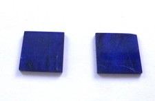 2 cabochons carré LAPIS LAZULI Afghan  20x20x2,5  mm PIERRE VERITABLE NATURELLE
