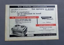 PUBLICITE ANCIENNE ADVERT 281017 / MAGNETOPHONE MEMOMATIC UNIVERSEL TELECTRONIC