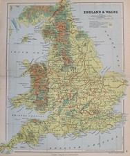 1889 Carte Angleterre & Pays
